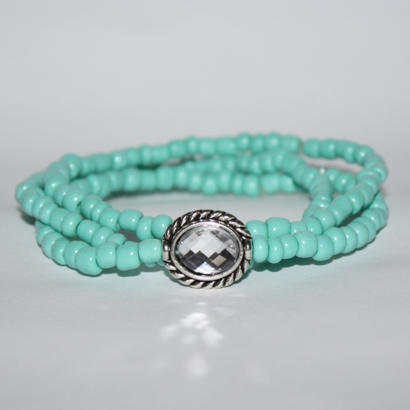 Lillian's Line Jewelry - Turquoise BOHO Rhinestone Sparkle Bracelet set